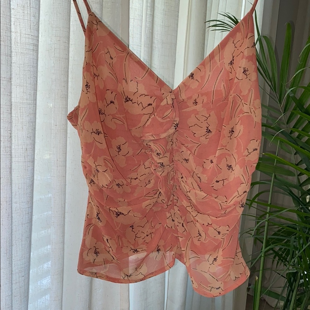 Floral Peach Camisole Top